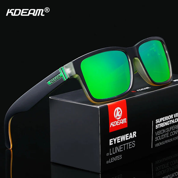 KDEAM For Men Polarized Sunglasses Sport Crazy Colors Sun Glasses Elmore Blocking-UV Shades With Box