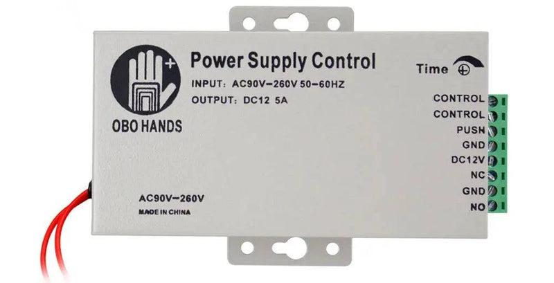 OBO HANDS 12VDC Access Control Power Supply Switch 3A/5A Time Delay Adjustable AC90V-260V Input NO/NC Output for 2 Electric Lock - PST PS Tradings