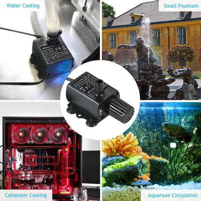 Mini USB Water Pump Ultra-quiet Brushless Submersible Fountain Aquarium Waterproof Circulating 300L/H Lift Water Pump 5V 4.8W - PST PS Tradings