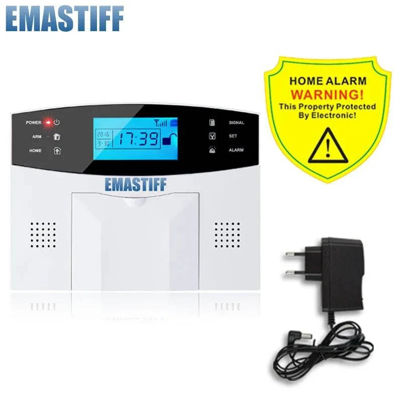 NEW Built-in antenna Door Gap Sensor PIR Motion Detector Wireless LCD GSM SIM card House security Alarm system Smoke Flash Siren - Property & Safety Tradings