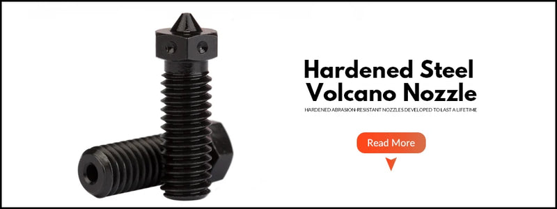 R Triangle Hardened Steel Volcano Nozzles For High Temperature 3D Printer PEI PEEK OR Carbon Fiber Filament For  Volcano Hotend