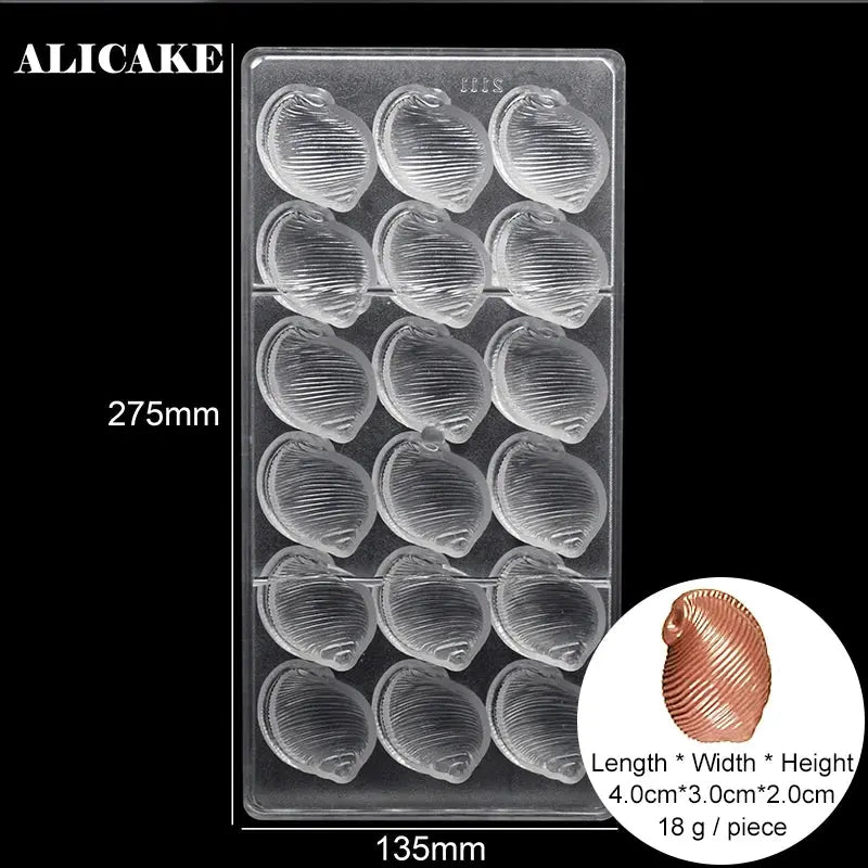 Polycarbonate Chocolate Molds for Chocolate Professional Baking Candy Bonbons Bar Acrylic Mould Confectionery Bakery Utensils - Property & Safety Tradings