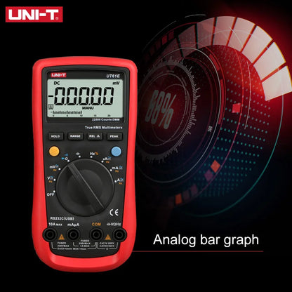 UNI-T UT61E Digital Multimeter Meter True RMS 1000V AC DC Multimeter Voltage Tester Relative Mode 22000 Counts High Reliability