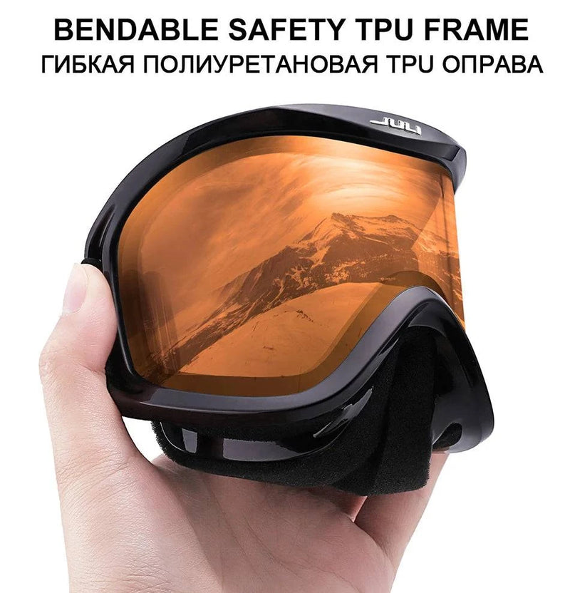 MAXJULI Brand Professional Ski Goggles Double Layers Lens Anti-fog UV400 Ski Glasses Skiing Men Women Snow Goggles - Property & Safety Tradings