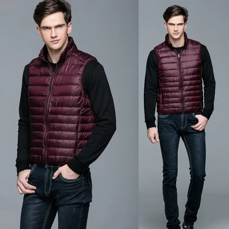 Spring Man 90% Duck Down Vest Ultra Light Jackets Men Fashion Sleeveless Outerwear Coat Autumn Winter Coat