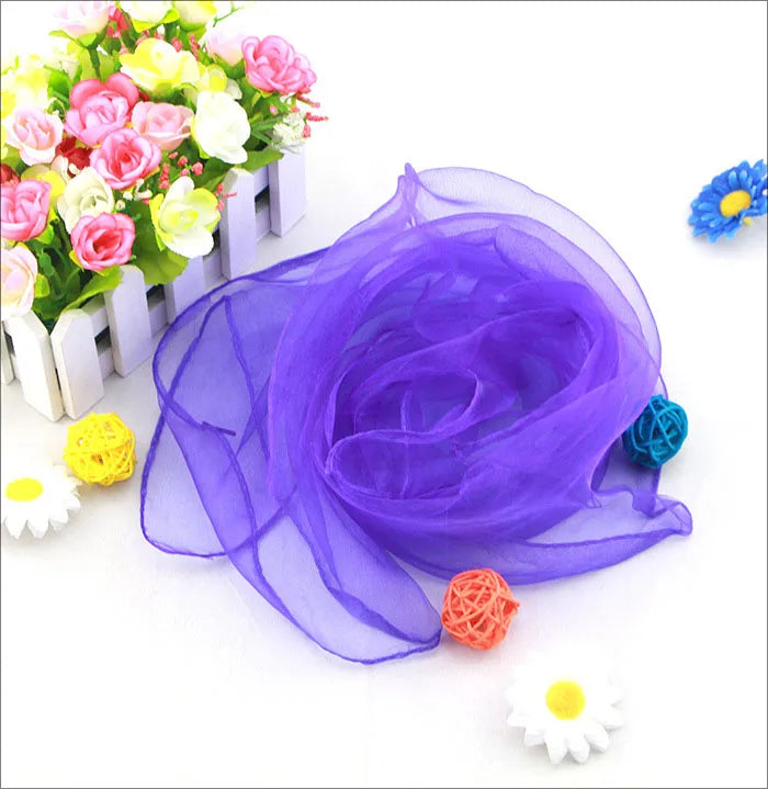 6 colors Children gymnastics scarves for outdoor game toys/ Kids Child parent interactive handkerchief educational toys GYH