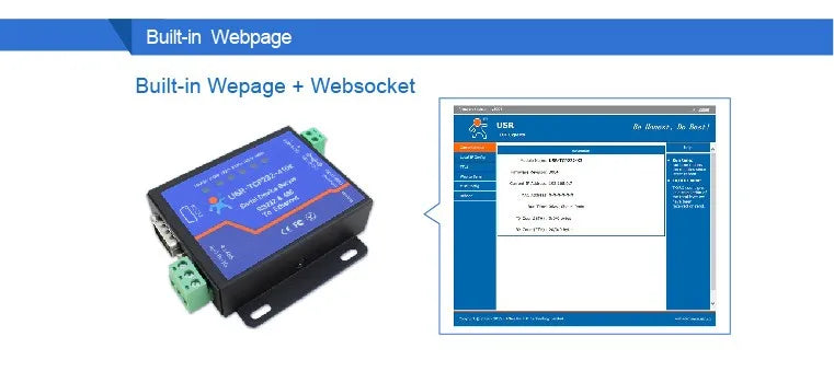 USR-TCP232-410s ModBus RTU Konverter unterstützung DNS DHCP RS232 RS485 SERIELL ZU ETHERNET TCP/IP MODUL