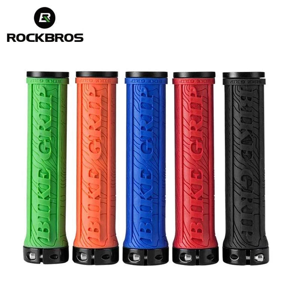 ROCKBROS TPR Rubber Bike Grips Bicycle Handlebar Mtb Grips Soft 3D Anti-skid Lock On Handle Bar Cycling Parts Bike Accessories - PST PS Tradings