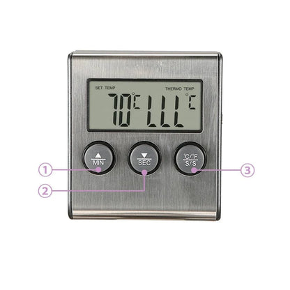 MOSEKO Digital Oven Thermometer Kitchen Food Cooking Meat BBQ Probe Thermometer With Timer Water Milk Temperature Cooking Tools - PST PS Tradings