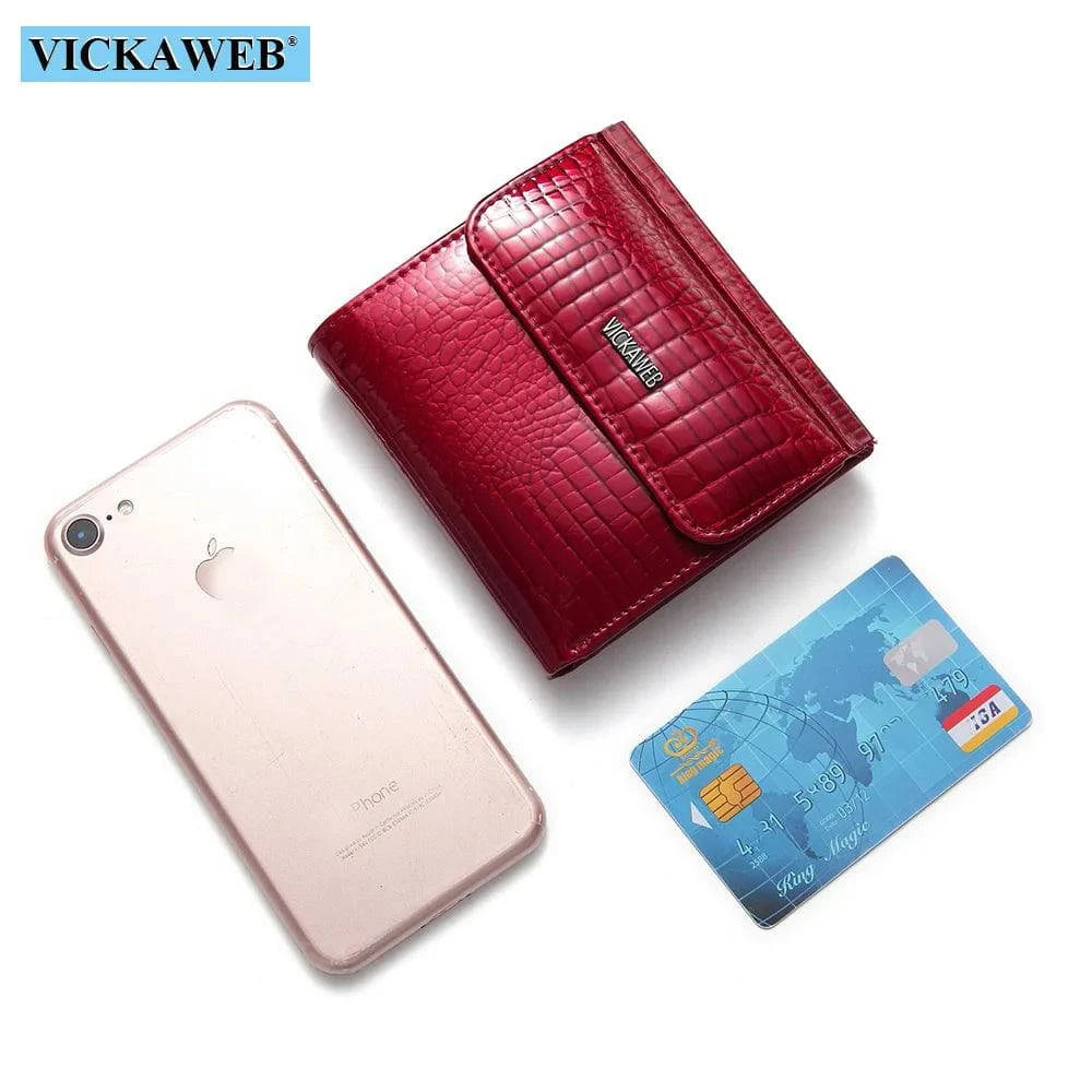 VICKAWEB Mini Wallet Women Genuine Leather Wallets Fashion Alligator Hasp Short Wallet Female Small Woman Wallets And Purses 209 - Property & Safety Tradings