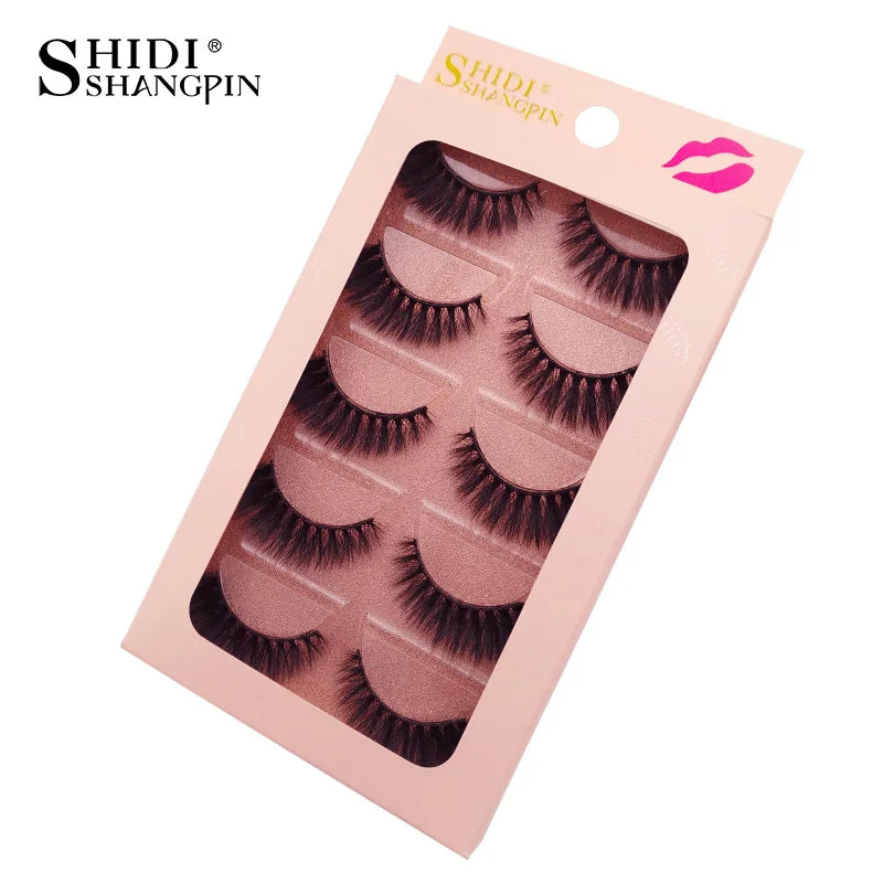 SHIDISHANGPIN 5 Paar Wimpern Natürliche Nerz Wimpern Flauschigen 3d Nerz Wimpern Dick Falsche Wimpern Make-Up Gefälschte Wimpern cilios