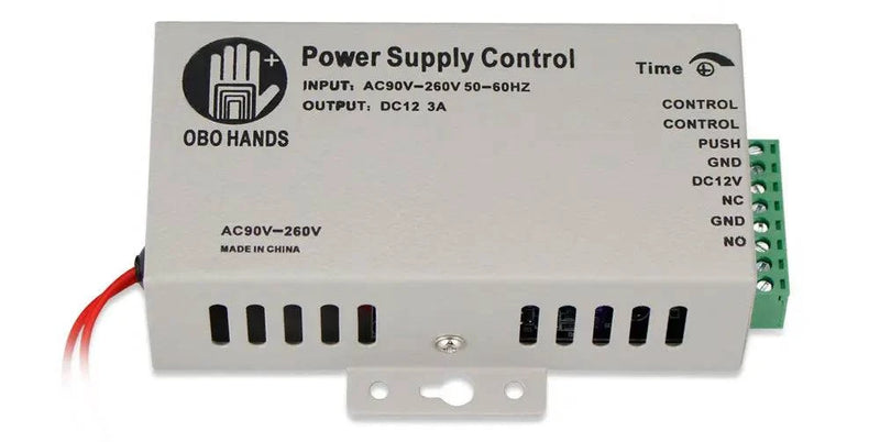 OBO HANDS 12VDC Access Control Power Supply Switch 3A/5A Time Delay Adjustable AC90V-260V Input NO/NC Output for 2 Electric Lock - PST PS Tradings