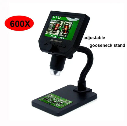 600X  digital microscope electronic video microscope 4.3 inch HD LCD soldering microscope  phone repair Magnifier - Property & Safety Tradings