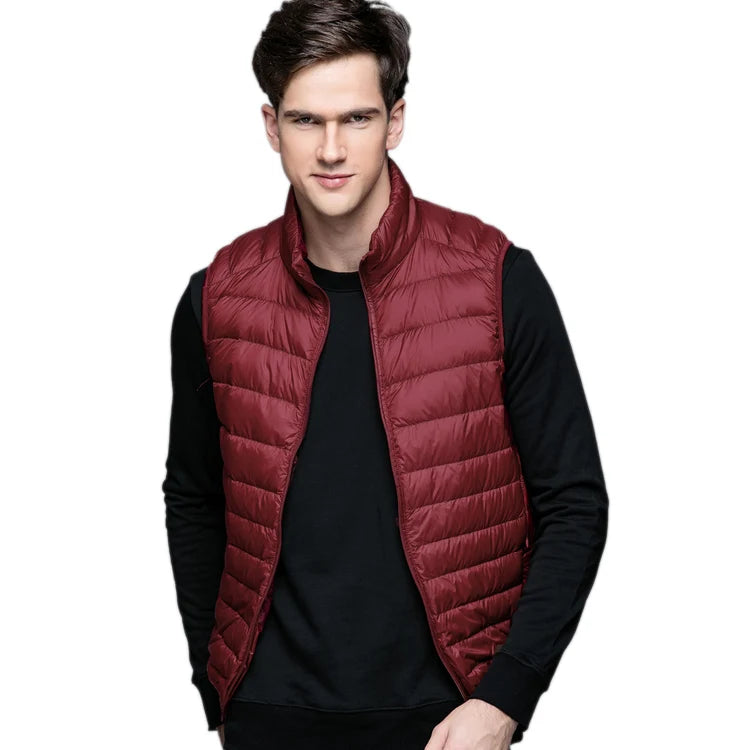 Spring Man 90% Duck Down Vest Ultra Light Jackets Men Fashion Sleeveless Outerwear Coat Autumn Winter Coat