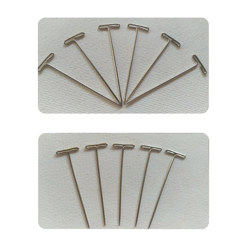 50 Pieces Wig T Pins for Holding Wigs Silver 32mm Long T-pins Styling Tools For Wig Display OLD STREET - PST PS Tradings