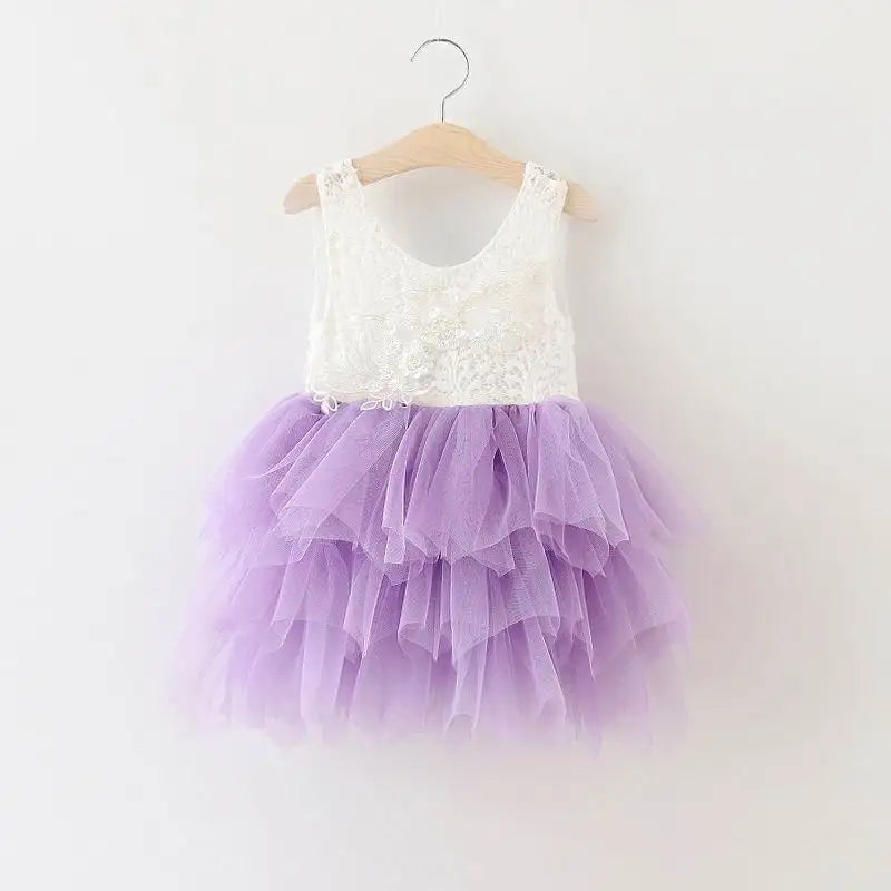 Summer Lace Girls Dress Gauze Kids Princess Dresses for Girl Vest Dress Party Dress Baby Clothes E16900 - PST PS Tradings