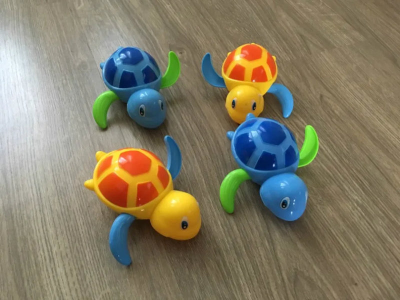 Single Sale Cute Cartoon Animal Tortoise Classic Baby Water Toy Infant Swim Turtle Wound-up Chain Clockwork Kids Beach Bath Toys