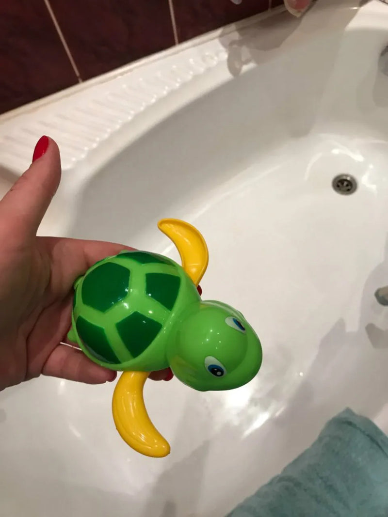 Single Sale Cute Cartoon Animal Tortoise Classic Baby Water Toy Infant Swim Turtle Wound-up Chain Clockwork Kids Beach Bath Toys