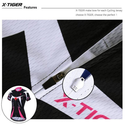 X-Tiger Women's Cycling Jersey Set Summer Anti-UV Cycling Bicycle Clothing Quick-Dry Mountain Female Bike Clothes Cycling Set - Property & Safety Tradings