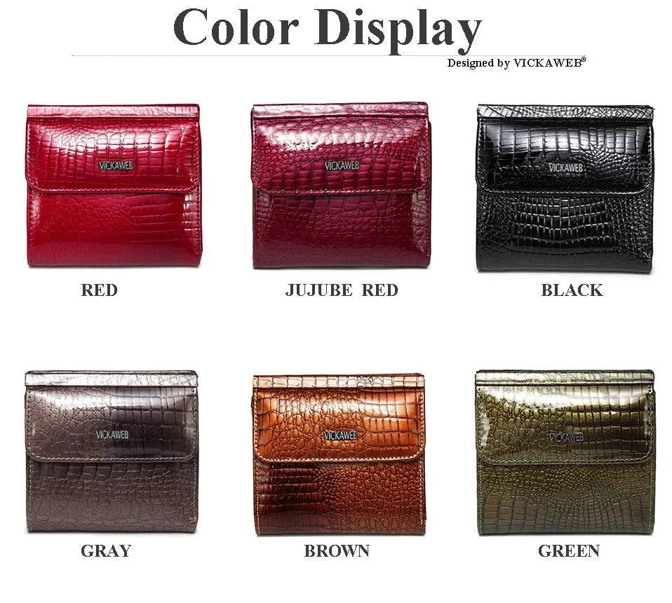 VICKAWEB Mini Wallet Women Genuine Leather Wallets Fashion Alligator Hasp Short Wallet Female Small Woman Wallets And Purses 209 - Property & Safety Tradings