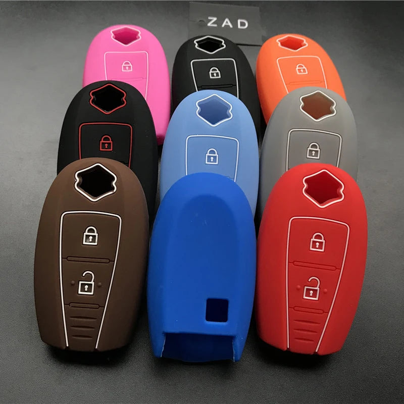 ZAD silicone key fob cover case hood skin protect holder for SUZUKI Swift Sport SX4 SCORSS grand vitara remote car accessori - PST PS Tradings