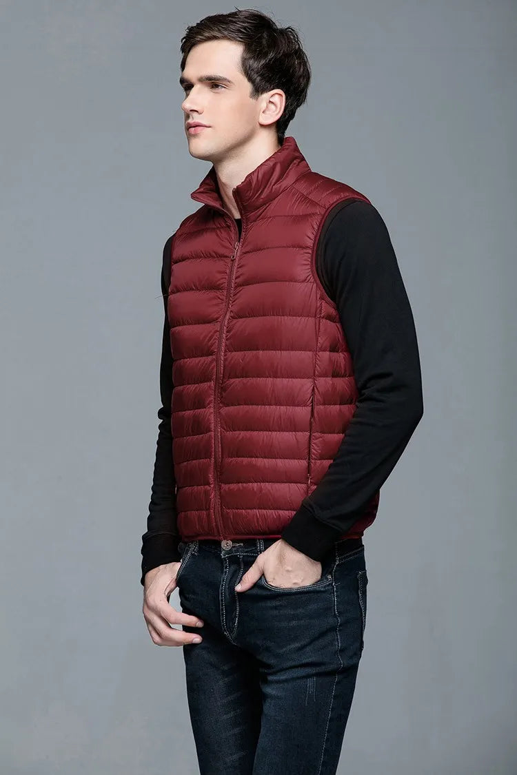 Spring Man 90% Duck Down Vest Ultra Light Jackets Men Fashion Sleeveless Outerwear Coat Autumn Winter Coat