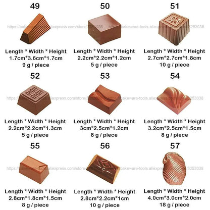 Schokoladenformen aus Polycarbonat für Schokolade, professionelles Backen, Süßigkeiten, Bonbons, Bar, Acrylform, Süßwaren, Bäckereien - Property & Safety Tradings