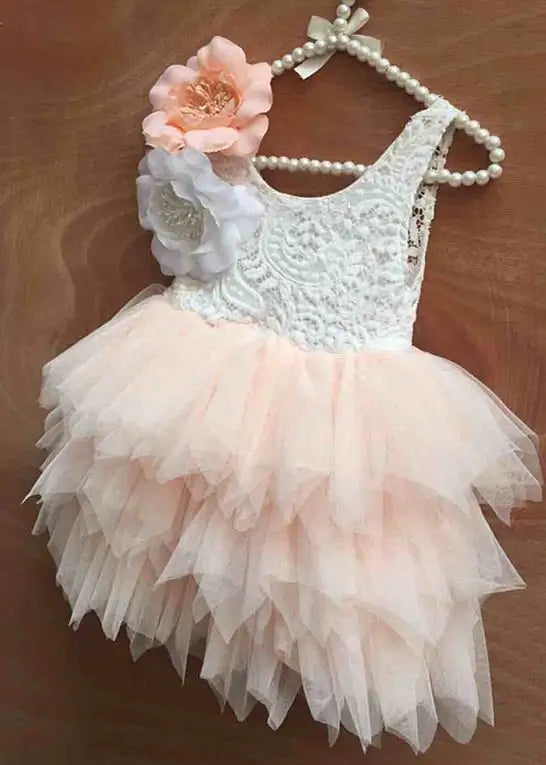 Summer Lace Girls Dress Gauze Kids Princess Dresses for Girl Vest Dress Party Dress Baby Clothes E16900 - PST PS Tradings