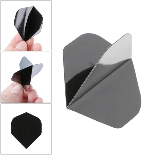 30 Pcs PET Dart Flights High Quality Simple Pure Black Darts Accessories Replaceable Dart Wing - PST PS Tradings