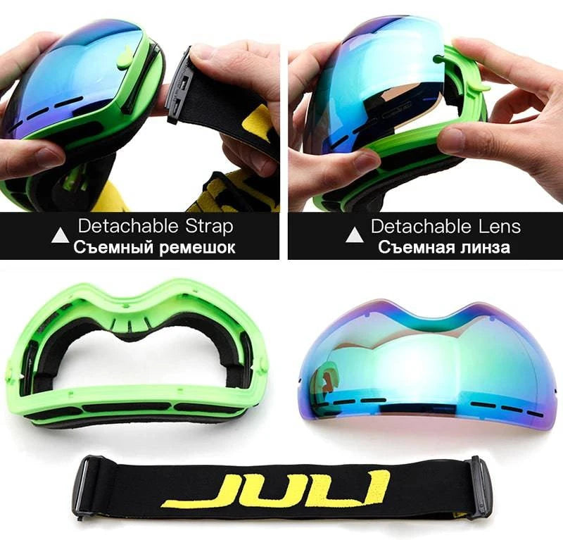 Ski Goggles,Winter Snow Sports Goggles with Anti-fog UV Protection for Men Women Youth Interchangeable Lens - Premium Goggles - Property & Safety Tradings