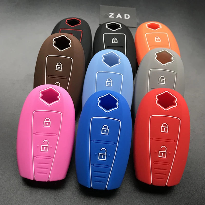 ZAD silicone key fob cover case hood skin protect holder for SUZUKI Swift Sport SX4 SCORSS grand vitara remote car accessori - PST PS Tradings