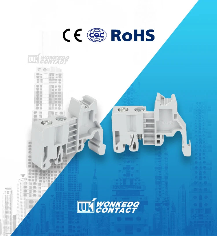 End Bracket Stop For NS35 DIN Rail Terminal Block E/UK E/UK2 EW35 WKF35 249-117 End Clamp For Universal Connector Marker Holder - PST PS Tradings