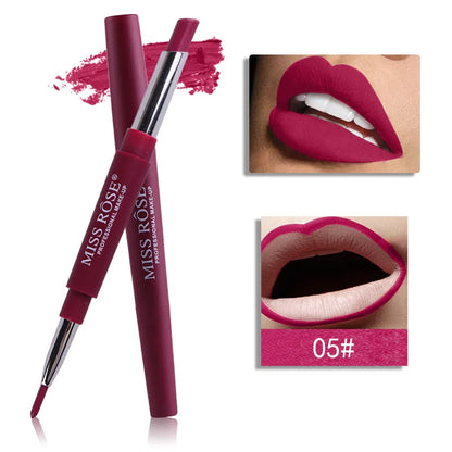 8 farbe Doppel-ende Lip Make-Up Lippenstift Bleistift Wasserdichte Langlebige Farbton Sexy Red Lip Stick Schönheit Matte Liner stift Lippenstift