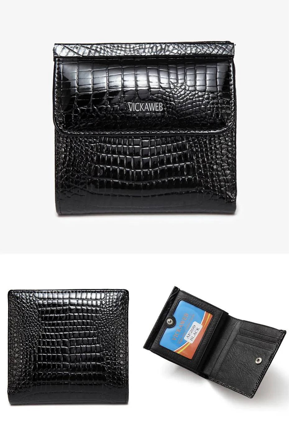 VICKAWEB Mini Wallet Women Genuine Leather Wallets Fashion Alligator Hasp Short Wallet Female Small Woman Wallets And Purses 209 - PST PS Tradings