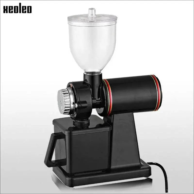 Xeoleo Electric Coffee Grinder 600N Coffee Mill Machine Coffee Bean Grinder Machine Flat Burrs Grinding Machine 100W Red/Black - Property & Safety Tradings