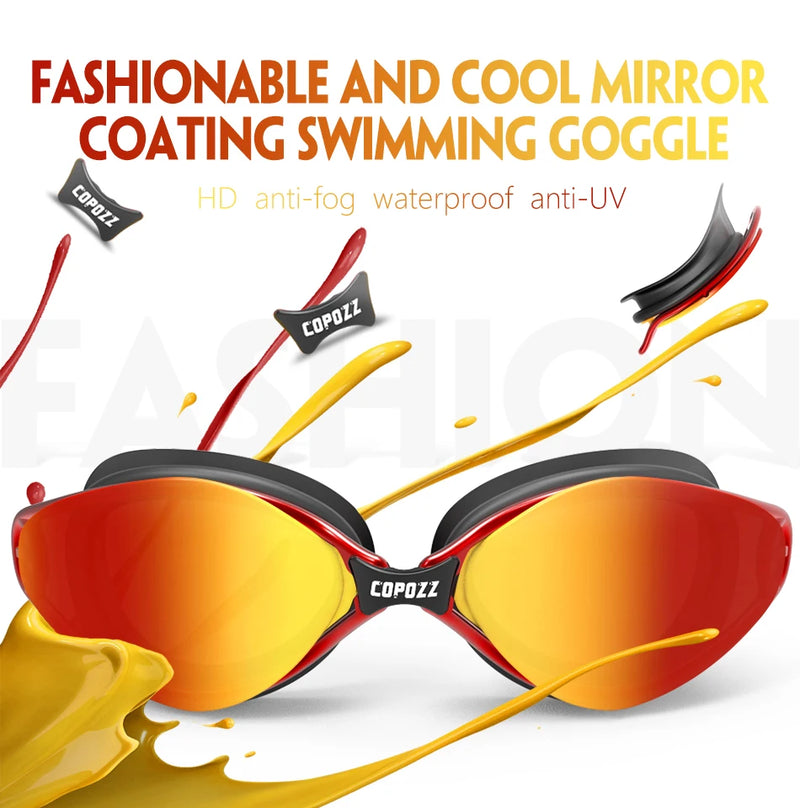 Copozz Professional Goggles Anti-Fog UV Protection Adjustable Swimming Goggles Men Women Waterproof silicone glasses Eyewear - PST PS Tradings