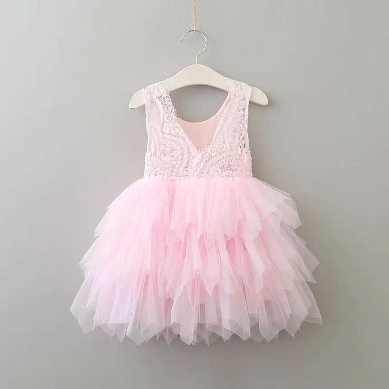 Summer Lace Girls Dress Gauze Kids Princess Dresses for Girl Vest Dress Party Dress Baby Clothes E16900 - PST PS Tradings