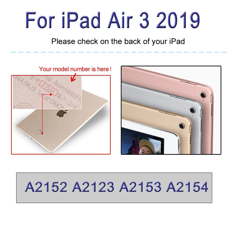 For iPad Pro 10 5 Case A1701 A1709 PU Leather Soft Smart Cover Cases for iPad Air 3 2019 A2152 A2123 - PST PS Tradings