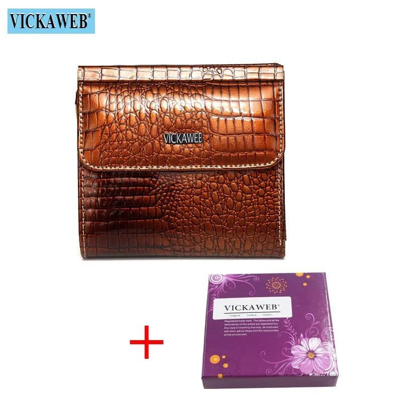 VICKAWEB Mini Wallet Women Genuine Leather Wallets Fashion Alligator Hasp Short Wallet Female Small Woman Wallets And Purses 209 - Property & Safety Tradings