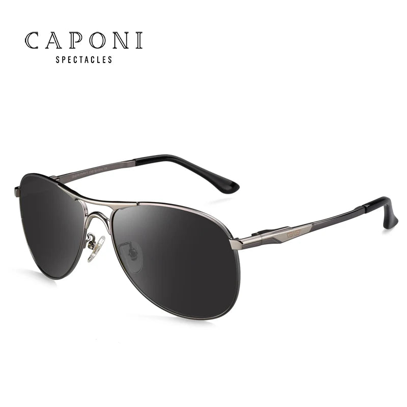 CAPONI Driving Photochromic High Quality Sunglasses Polarized Classic Brand Sun Glasses for Men oculos de sol masculino BS8722