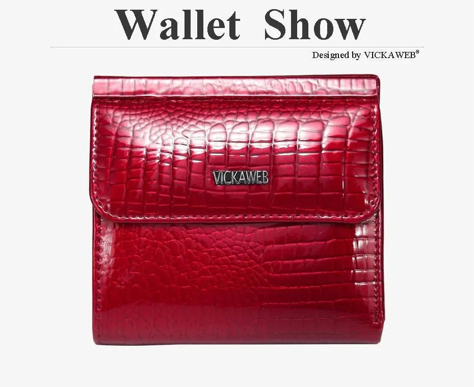 VICKAWEB Mini Wallet Women Genuine Leather Wallets Fashion Alligator Hasp Short Wallet Female Small Woman Wallets And Purses 209 - Property & Safety Tradings