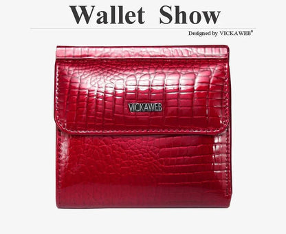 VICKAWEB Mini Wallet Women Genuine Leather Wallets Fashion Alligator Hasp Short Wallet Female Small Woman Wallets And Purses 209 - Property & Safety Tradings