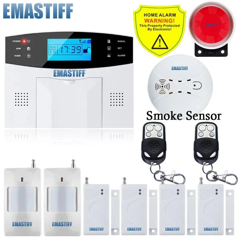 IOS Android APP Wired Wireless Home Security Tuya WIFI PSTN GSM Alarm System Intercom Remote Control Autodial Siren Sensor Kit - Property & Safety Tradings