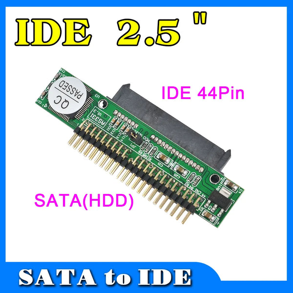 Kebidu Sata to IDE 2.5 Sata Female to 2.5 inch IDE Male 44 pin port 1.5Gbs Support  ATA 133 100 HDD CD DVD Adapter