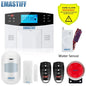 NEW Built-in antenna Door Gap Sensor PIR Motion Detector Wireless LCD GSM SIM card House security Alarm system Smoke Flash Siren - Property & Safety Tradings