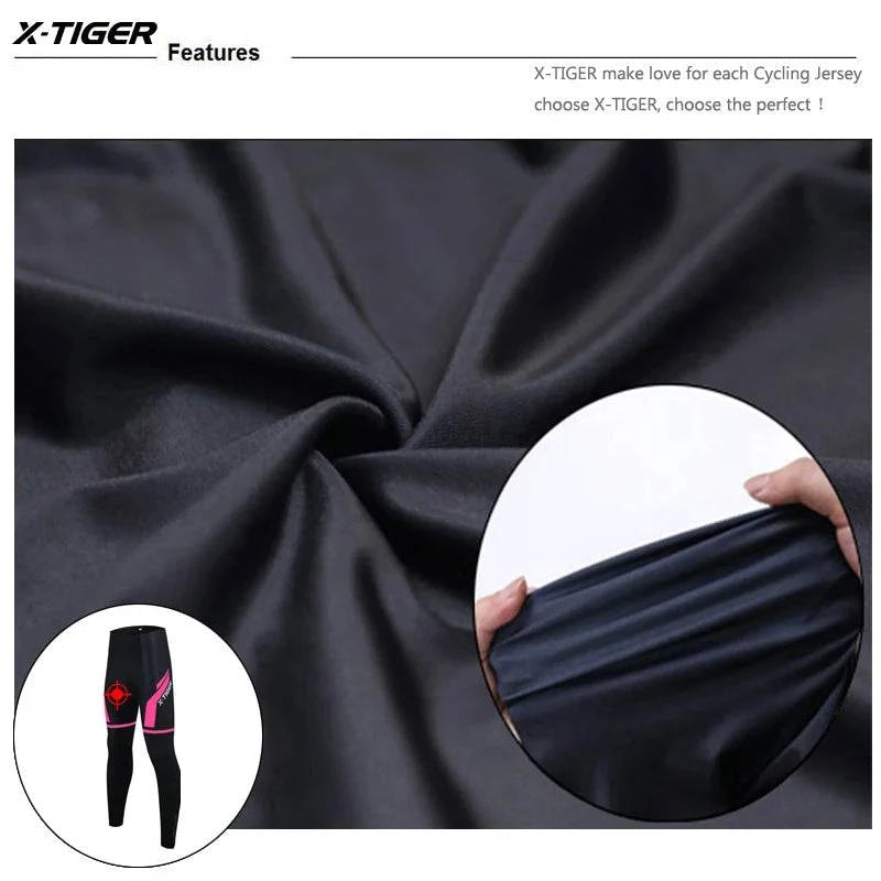 X-Tiger Women Anti-shock Cycling Pants Mountain Bike Cycling Trousers Anti-sweat 5D Anti Slip Padded Gel Racing Bicycle Pants - Property & Safety Tradings