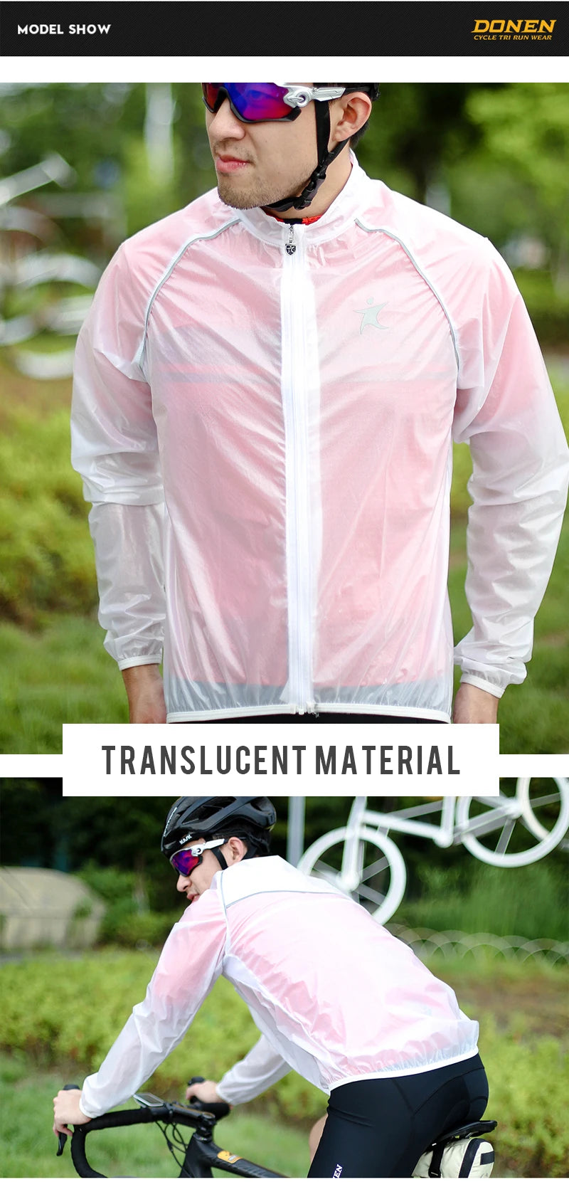 DONEN Wasserdichte Fahrradjacke UPF30+ MTB Fahrrad Regenjacke Chubasquero Impermeab Outdoor Sport Winddichte Fahrradbekleidung - Property & Safety Tradings