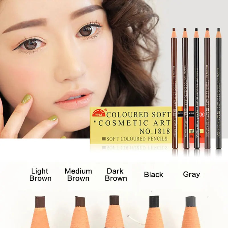 5 Stück Augenbrauen Stift wasserfest Eye brow pencil different colour