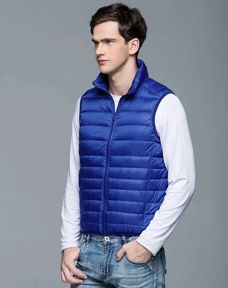 Spring Man 90% Duck Down Vest Ultra Light Jackets Men Fashion Sleeveless Outerwear Coat Autumn Winter Coat