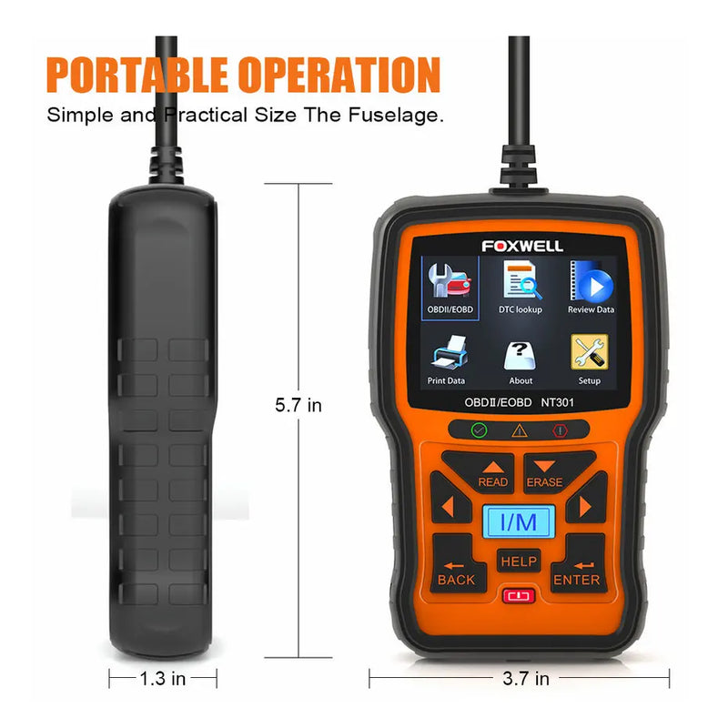 FOXWELL NT301 OBD2 Scanner Check Engine Code Reader Professional ODB2 OBD2 Automotive Scanner Car Diagnostic Tools PK ELM327 - PST PS Tradings